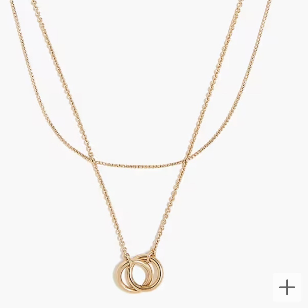 NWT j crew Intertwined layering necklace